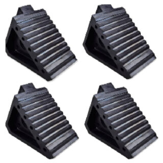 Rubber Chock Black Color 20x10x15cm