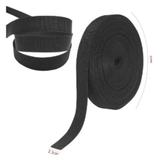 Dacron Webbing Width 2.5Cm*50M Roll, Black