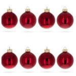 6cm Plastic Christmas Balls 8Pcs/Pkt, Red