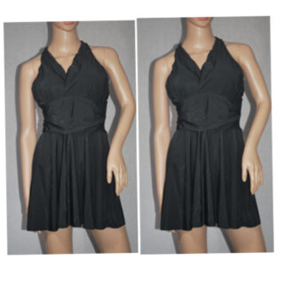 Ladies Swim Suit Designer 2pc/Set, Youyou, Black, Medium