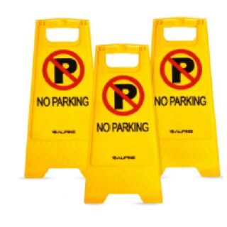 Safety Sign Yellow,No Parking Plastic Foldable Type 2 X1