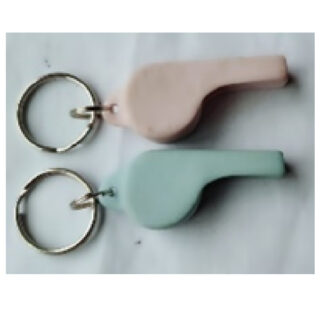 Classic Porcelain Whistle With Keyring – Pink