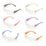 Safety Goggles, Clear Lens, Colored Frame