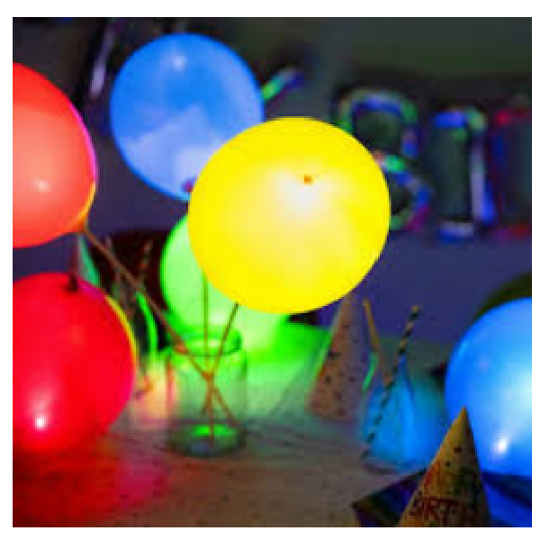 Balloon With Led Light 12, Black, Pack Of 5