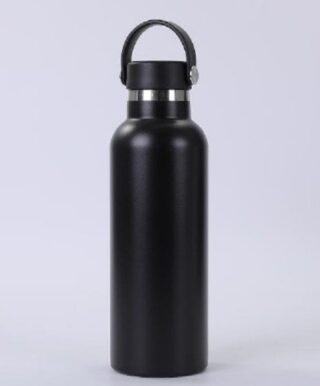 750ml Stainless Steel Flask Black Matt, Stainless Steel With Rubber Carry Handle