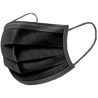 Adult Face Mask 3 Ply In Pack Of 50, Black Color