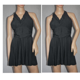 Ladies Swim Suit Designer 2pc/Set, Youyou, Black, X-Large