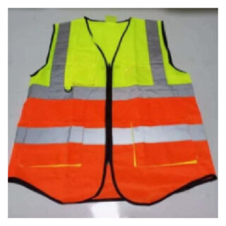 Reflective S/Less Jacket, 2 Stripes, 100Gsm Sunpower Orange/Green