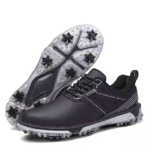 Golf Shoes Black With White Sole, Size 41