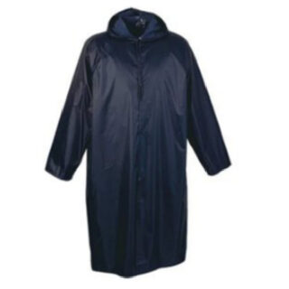 Raincoat, Navy Blue Color, Adult Size, With Hood, (Without Lining Or Pockets)