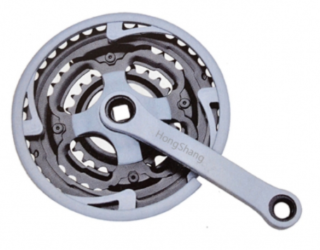 Bicycle Chainwheel & Crank, Gery Plastied 28/38/48T PACKING: 10 SETS/CTN