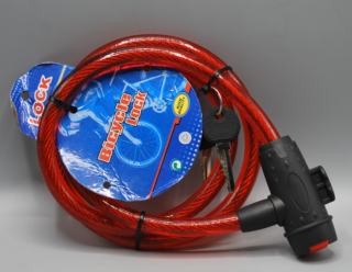 Bicyce Locks 12*1200mm, With 2 Keys, Heavy Witgh Waterproofing Plastic Cover