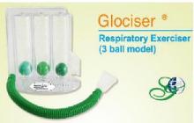 GLOCISER / SPIROMETER / LUNG EXERCISER FOR RESPIRATORY FITNESS, 3 BALL TYPE, CAPACITY 600/900/1200CC FOR 1ST, 2ND AND 3RD BALLS