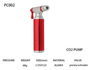 CO2 Pressure Pump For Bicycle & Ball Use With Nozzle & Clamp (4.72X2.12)" Size