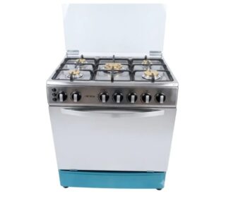 Unitech 60x90 5 Burner Freestanding Full Gas Cooker and Oven Stainless Steel