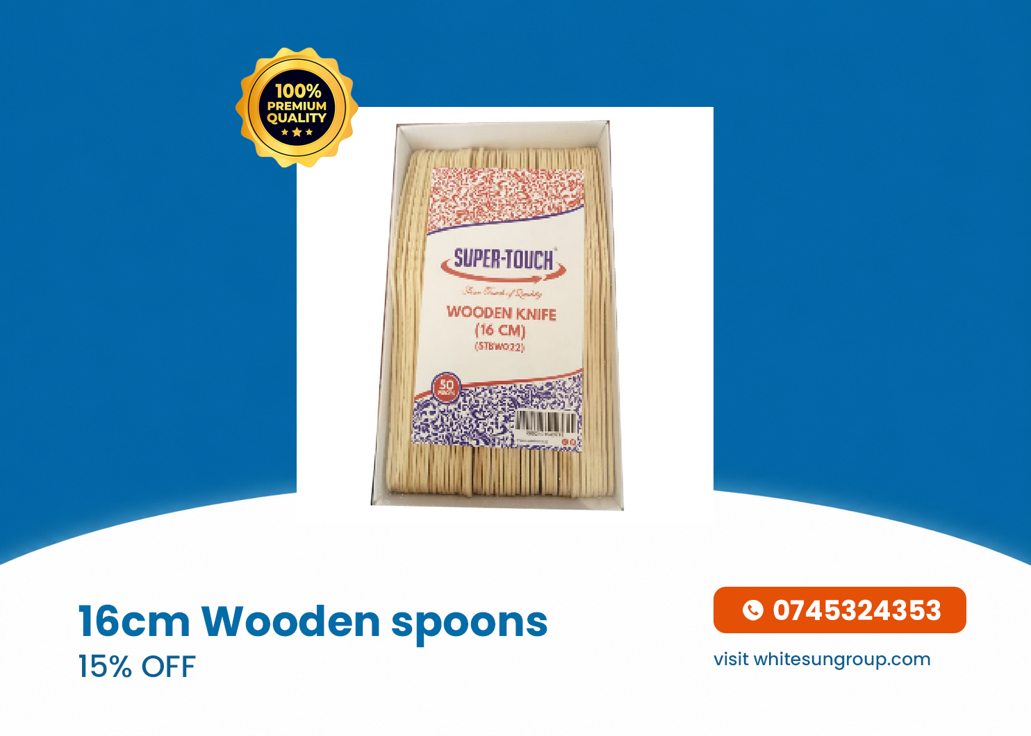 16cm Wooden spoons