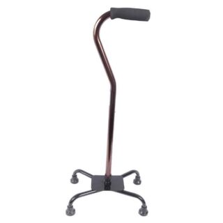 Quad Cane (4 Legs) – Bronze & Black | Stable Support for Everyday Mobility
