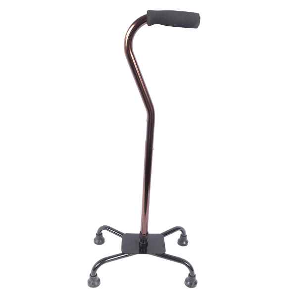 Quad Cane (4 Legs) – Bronze & Black | Stable Support for Everyday Mobility