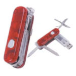 Flash Disk With Multi Function Knife, Scissor 2Gb Red