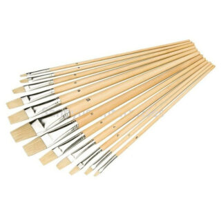 Artist Brush, Set Of 12, Flat