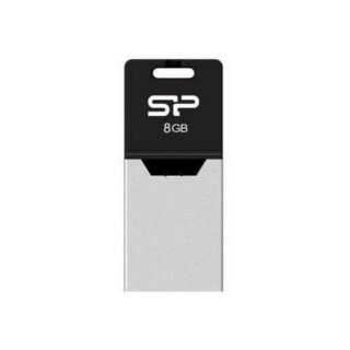 Flash Disk Mobile Ufd 2.0 X20 8Gb For Android Black Silicon Power Black