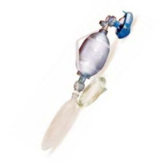 Resucitator Silicon Type For Infant, Clear, Auto, Clavable In Clear Hard Case