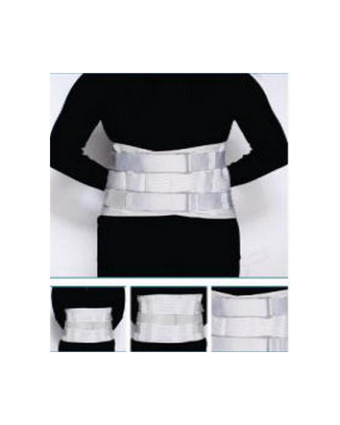 Back Support – Xl, With 3 Belts, Grey Color X Large