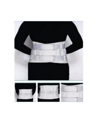 Back Support – Xxl, With 3 Belts, Grey Color Xxlarge