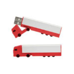 16Gb Flash Disk, Trailer Shape, Grey With Red