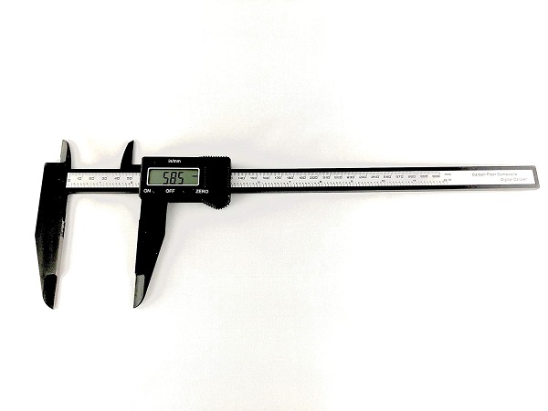 Digital Caliper With Long Jaw 75,,/3 Carbon Fiber, 0-150mm 6 Inch