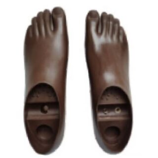F800 Single Axis Dynamic Foot with Two Holes, Big Toe Separate for Slippers 26L Dark Brown
