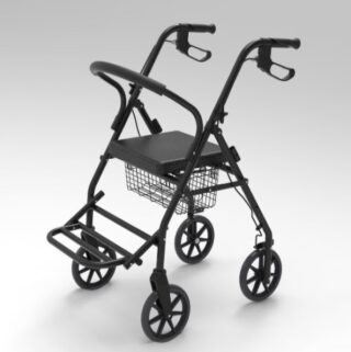 Rollator 4 Wheel, Size-52x67x81cm, Wheel Diameter-8x20cm
