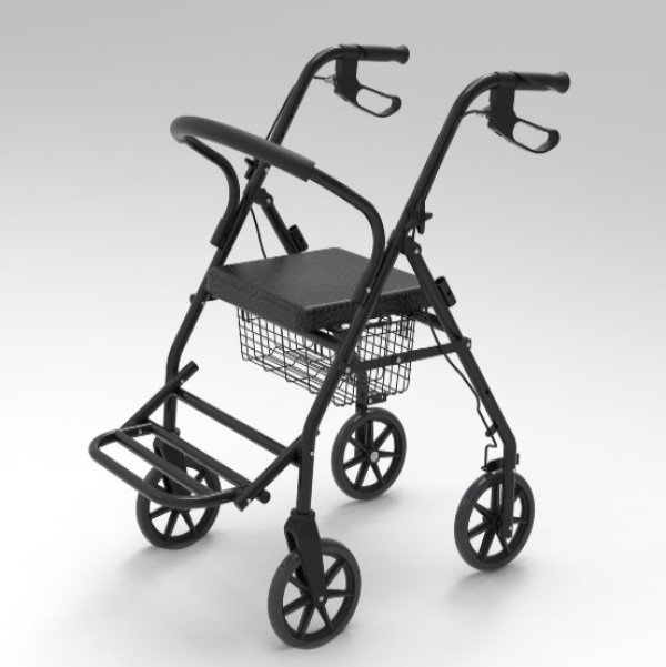 Rollator 4 Wheel, Size-52x67x81cm, Wheel Diameter-8x20cm