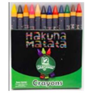 12 Regulor Colour Crayons 1cm Diameter & 10cm Long