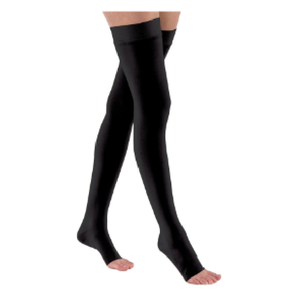 Thigh High Elastic Compression Stocking With Open Toe CCL 2 (23-32 mmHg)