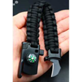 Outdoor Camping Rescue Paracord Bracelet | Multifunctional Survival Gear with Knife & Compass