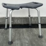 Shower Chair Height-38-52cm (6 Level Adjustable) With Shower Nozzle Holder