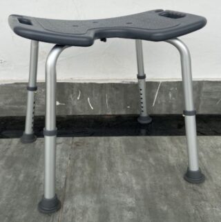 Shower Chair Height-38-52cm (6 Level Adjustable) With Shower Nozzle Holder
