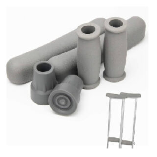 Spare For Crutches, Grey Handle Hard Plastic