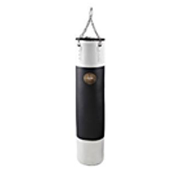 Solid Heavy Duty Punch Bag – 80cm, Black/White | Durable PU Leather for Intense Training