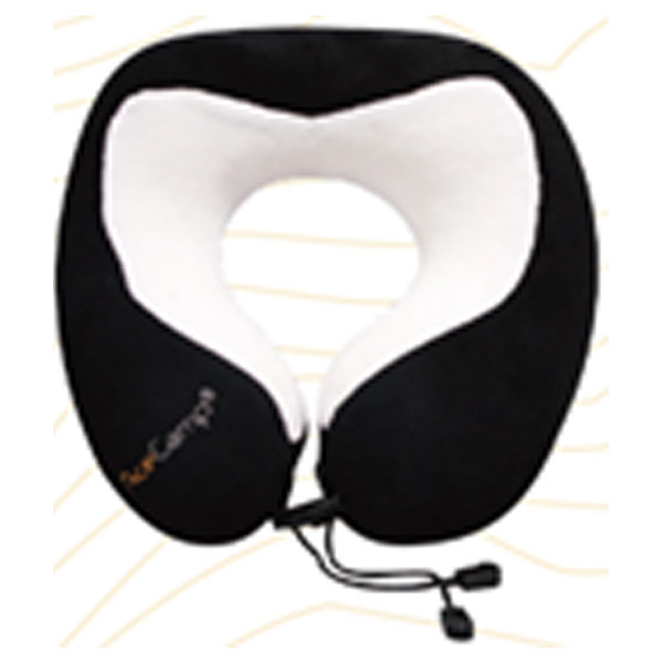 Memory Foam Pillow U shape, Neck Head Cushion, Black & White, AceCamp - Image 2