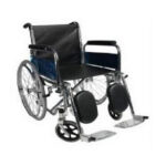 Chrome Plated Steel Wheelchair – Detachable Armrest & Elevating Legrest | Durable Mobility with Comfort