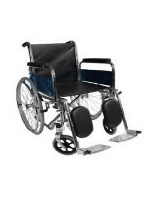 Chrome Plated Steel Wheelchair – Detachable Armrest & Elevating Legrest | Durable Mobility with Comfort