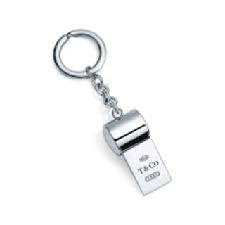 Keyring With Metal Whistle