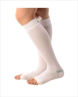 Lipothrombo AG Above Knee Compression Stockings – Size 4XL, White (Pair)