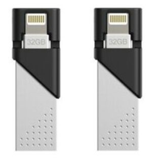 Dual Usb 3.1 Flash Drive + Lightning 64Gb Silicon Power Blue