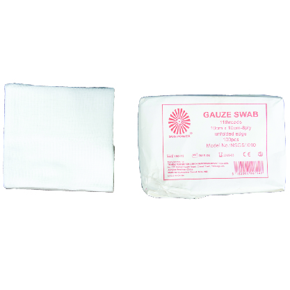 Non Sterile Gauze Swab 10x10cm – 11 Threads, 8 Ply, Bulk Pack of 100