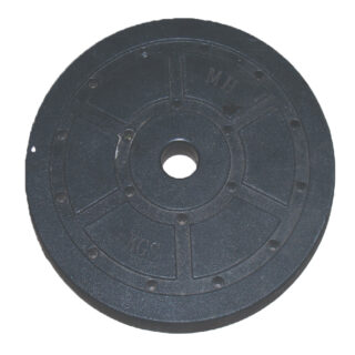 Olympic Weight Plates 5 Kg Iron Ore Inside With Black Plastic Finishing.