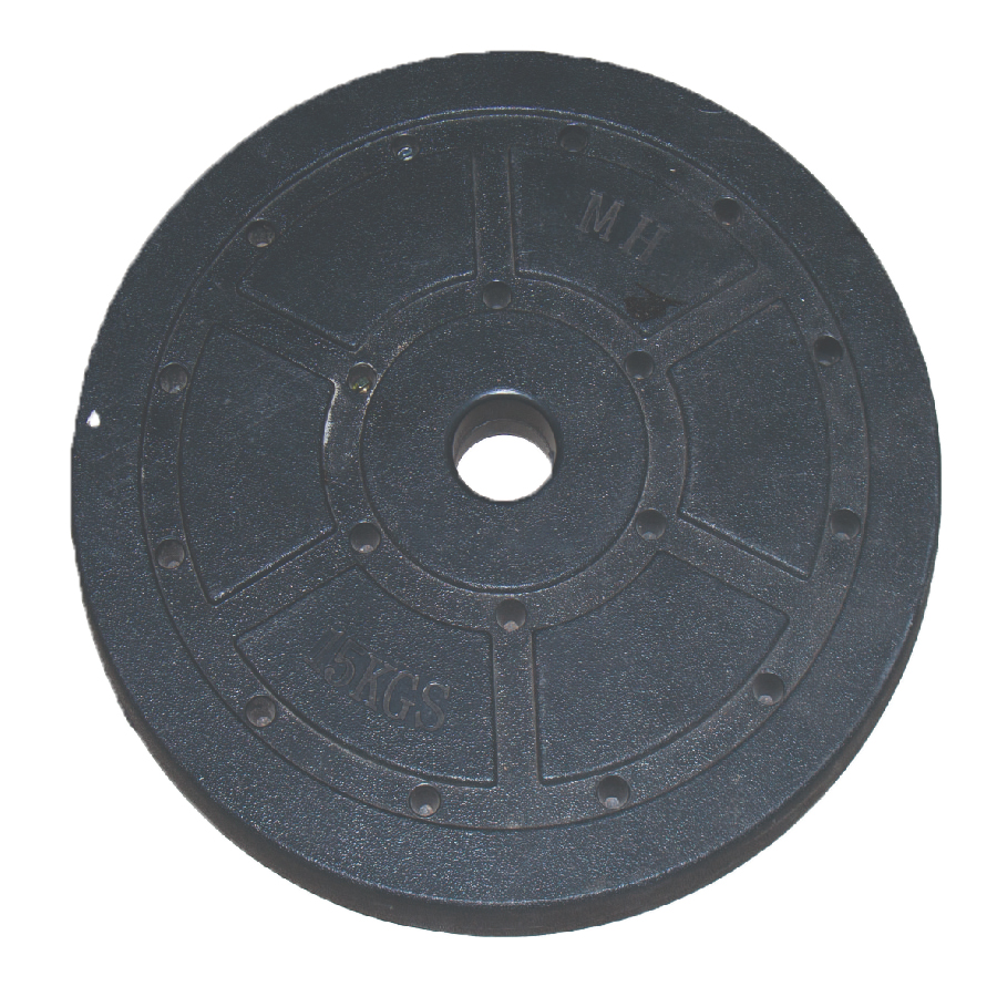 Olympic Weight Plates 5 Kg Iron Ore Inside With Black Plastic Finishing.