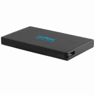 Pocket Data – 2.5-inch USB 3.0 SATA HDD Enclosure (Support 1TB, Carrying Pouch, Aluminium Case) Cliptec Black